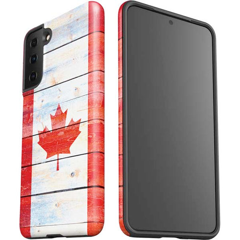 Canada Flag Light Wood Galaxy S21 Plus 5G Pro Case